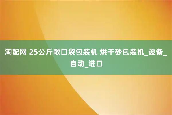 淘配网 25公斤敞口袋包装机 烘干砂包装机_设备_自动_进口